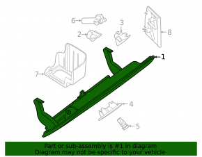 Glove box, glove compartment BMW 7 G11 G12 16-22 black