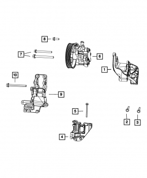 Power Steering Pump Chrysler 200 11-14 2.4 4-speed