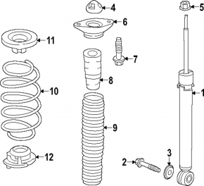 Rear shock absorber support left Honda Accord 23-