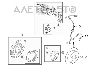 Rear right ABS sensor for Hyundai Sonata 11-15