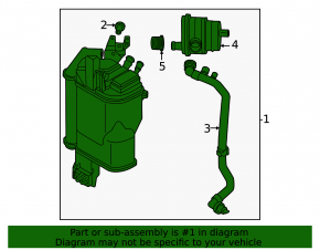 Carbon canister absorber VW Jetta 25-26 1.5T