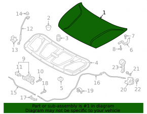Naked hood Kia Niro 17-22