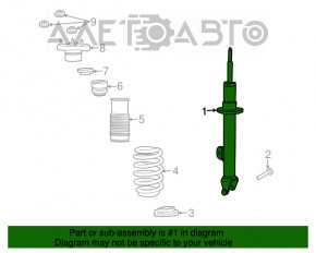 Shock absorber strut assembly front left Dodge Challenger 15-23 rest