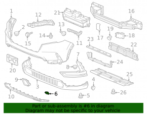 Front bumper plug right Honda CRV 23- HEV