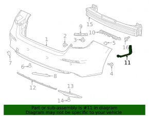 Rear bumper mount right outer Honda Civic XI FE/FL 22- lower 4d