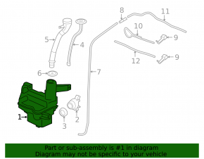 Acura ILX 13 Washer Reservoir - No Neck OEM