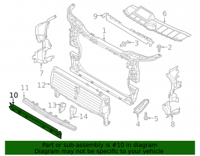Lower radiator deflector Audi Q5 80A 18 - broken