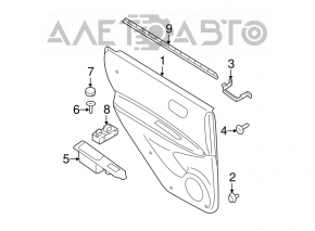 Rear right door panel for Nissan Rogue 2015