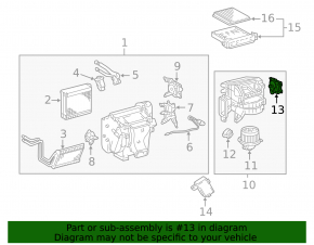 Actuator motor heater drive ventilation Lexus GX470 03-09