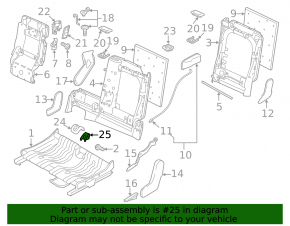 Audi Q5 8R 09-17 Rear Row Isofix Plug, Brown