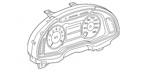 Audi A4 B9 17-19 instrument cluster, small display, 134k, scratches