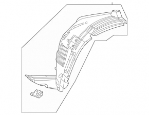 Front left mudguard Mercedes W167 GLE 350 450 20-23 front part