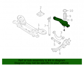 Lower control arm under spring rear left Mazda3 2.3 03-08