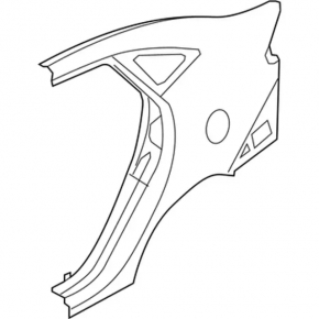 Quarter wing rear right Ford Fiesta 11-19 4d