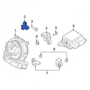 Airbag sensor rear left Ford Ecosport 18-22