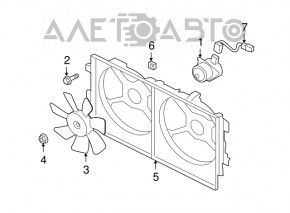 Radiator shroud diffuser assembly Mitsubishi Lancer 10-17 2.0, 2.4