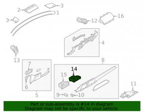 Mazda CX-9 16-23 right center front panel air vent deflector