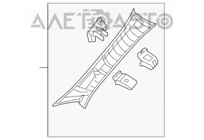Front pillar trim right upper Mercedes CLA 14-19 black