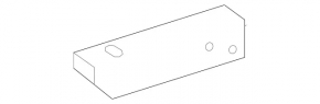 Front bumper reinforcement bracket left Mercedes GLA 14-20