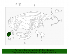 Nissan Rogue 14-16 Headlight Bulb Cover