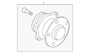 Rear left hub Subaru Outback 15-19 rusty