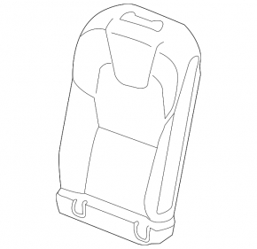 Rear seat backrest 2nd row left Volvo XC60 18-26 black leather, with headrest, scratch