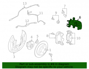 Rear right caliper Mini Cooper F56 3d 14-24