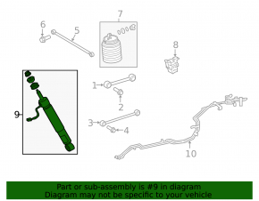 Rear right shock absorber Lexus GX460 10-23 electric