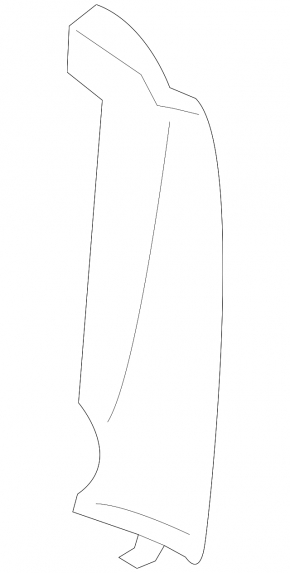 Left side bolster for the 2nd row of seats for the Audi A6 C8 19-25, brown leather