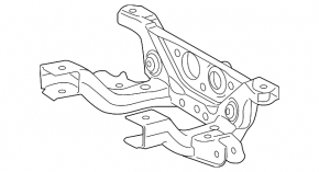 Rear subframe Toyota Sequoia 08-16 rusty, S/B gearboxes need replacement