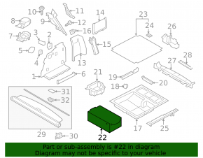 Trunk organizer BMW X3 F25 11-17