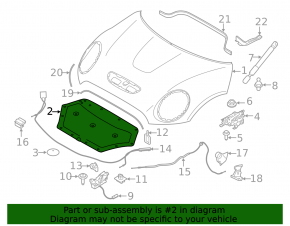 Mini Cooper F56 3d 14-24 prerest hood insulation