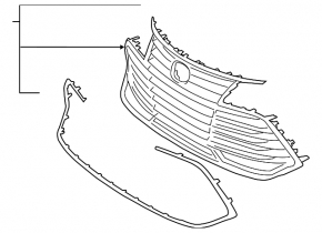 Radiator grill grille Toyota Avalon 19-
