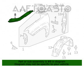 Seal wing hood-wing left Jeep Compass 17- SIGNEDA