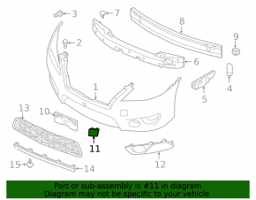 Plug towing hook front bumper Nissan Sentra 13-15 prerest