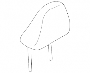Front right headrest for Subaru Forester 25-26, gray fabric with blue stitching