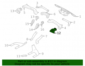 Front panel air duct deflector right Subaru Forester 19- SK