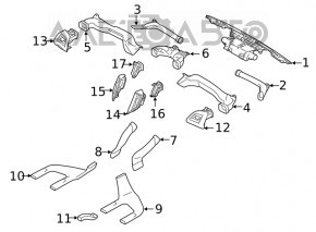 Front panel air duct deflector right Subaru Forester 19- SK