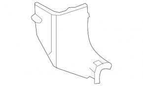 Front pillar trim lower left Nissan Rogue 14-20 black