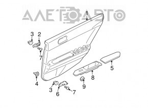 Rear left door panel for Mitsubishi Galant 2004-2006