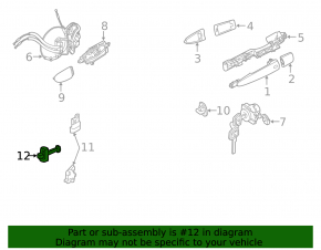 Front left door limiter for Nissan Pathfinder 13-20