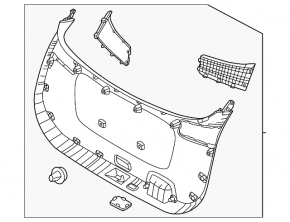 Kia Sportage 23-26 black electric lower trunk lid trim