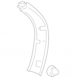 Right trunk door trim for a Kia Sorento 2014-2015, gray, broken fastener