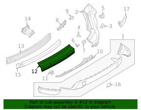 Bare rear bumper for Nissan Rogue 24-26