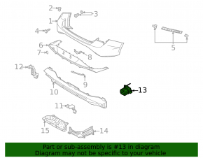 Rear bumper reinforcement fang right Hyundai Elantra 21-23 N Line