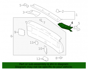 Left Trunk Door Trim Subaru XV Crosstrek 18-23