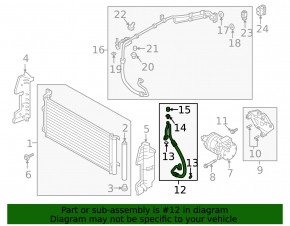 Air conditioning condenser-compressor tube for Hyundai Sonata 16-19 hybrid