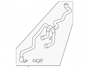 Right intercooler radiator cooling pipe Mercedes W167 GLE 350 450 20-26 3.0