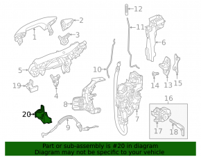 Door hinge lower front left Mercedes GLC 16-22