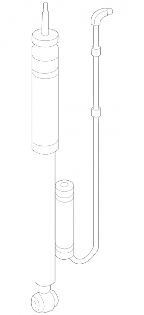 Shock absorber rear left Mercedes W211 E550 electric under air